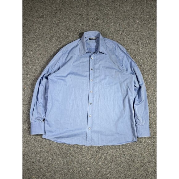 Vintage Dolce & Gabbana Men’s Dress Shirt Xl /  Blue - Picture 3 of 7